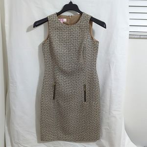 9 & Co. Black & tan sheath dress